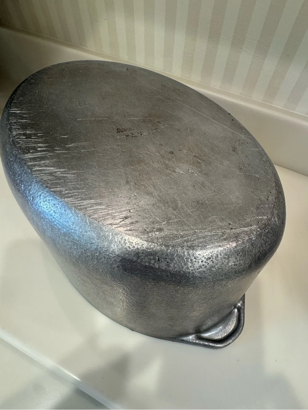 Vintage Aluminum Hammercraft Cookwear Roasting Pan With Dome Lid